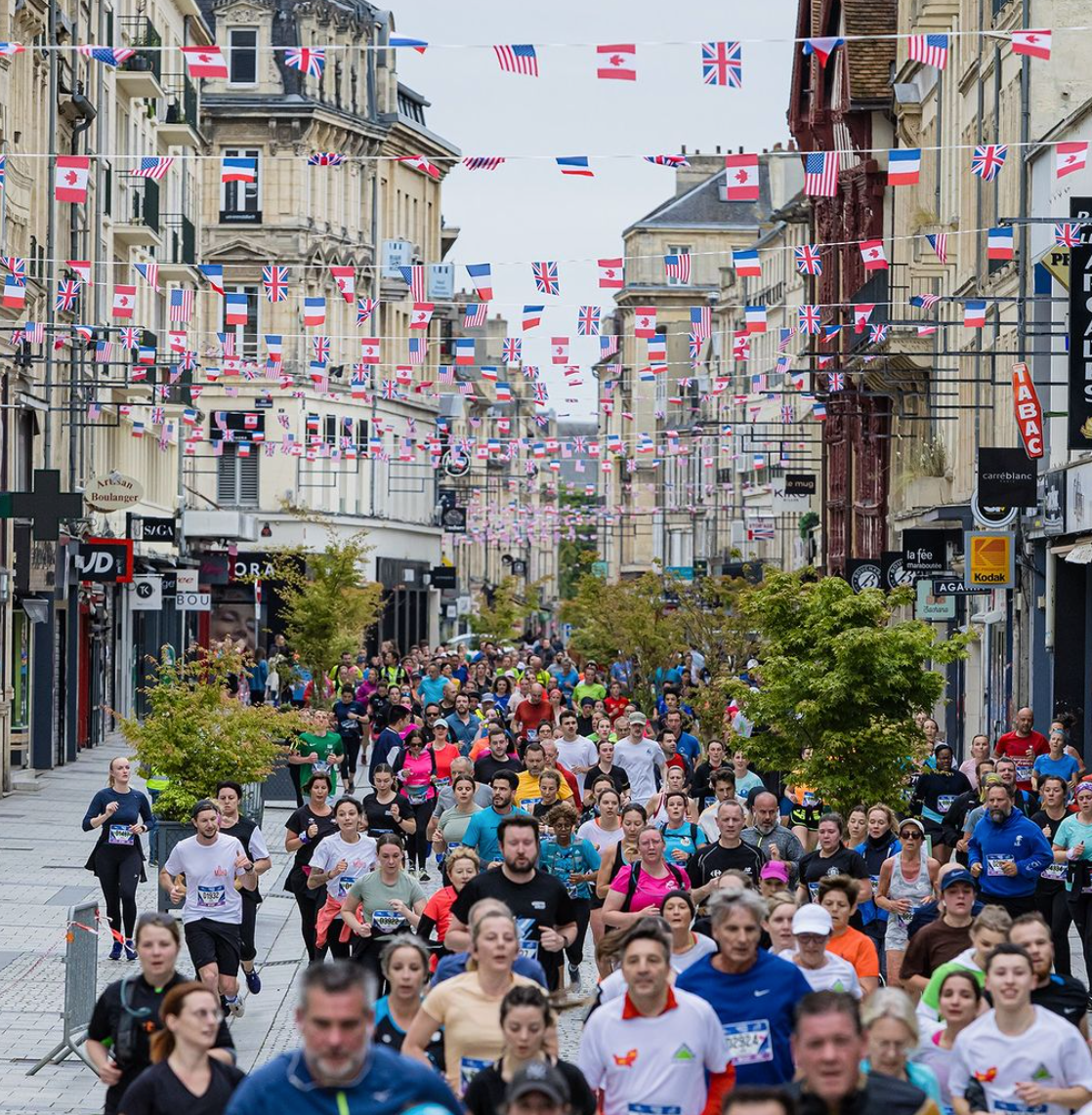 D-Day Marathon runners in Caen, June 2, 2024, Caen, France.