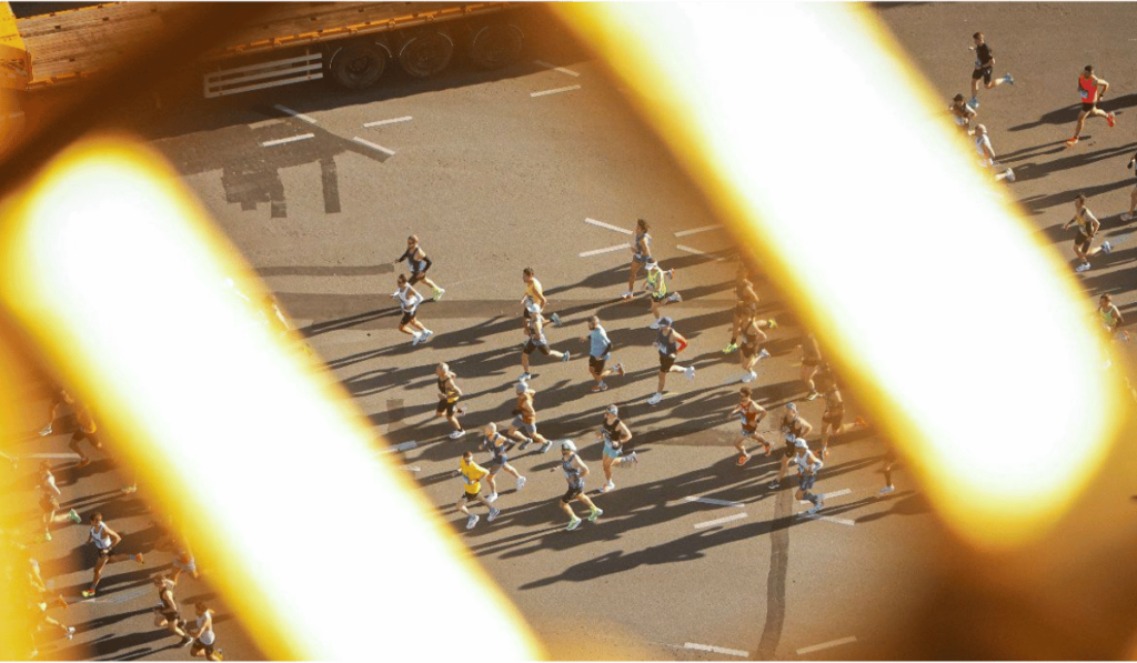 Marathon runners in Berlin