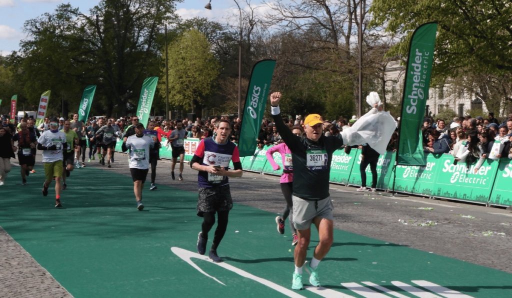 Albert Crossing the Finish Line