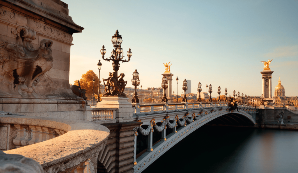 Alexander III Bridge and Hotel des Invalides dome in the background