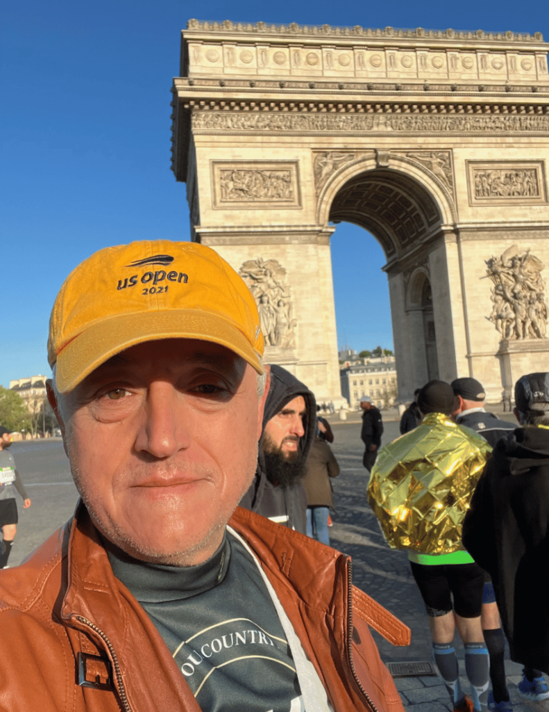 At the Arc de Triomphe in the morning