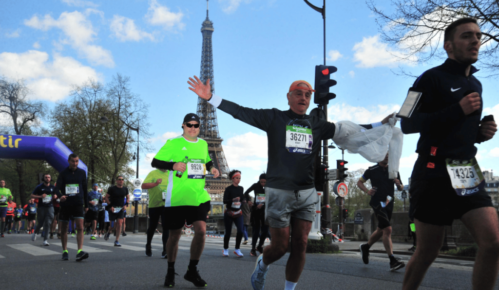 Heading towards Trocadero, Eiffel Tower in the background