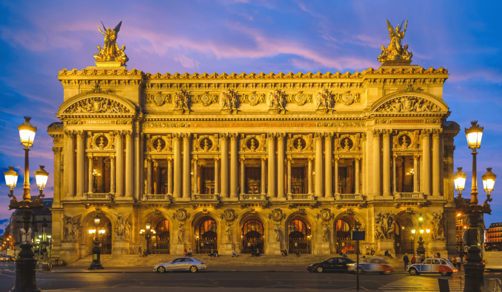 Night View of the Palais Garnier, Opera in Paris